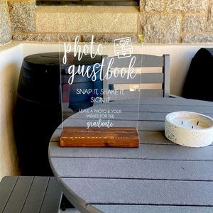 Polaroid guestbook sign for graduation party